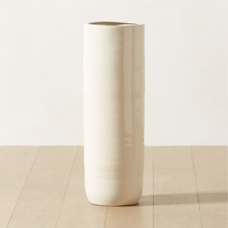 Reo Modern White Vase Tall | CB2 | CB2