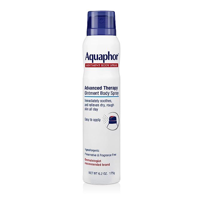 Aquaphor Ointment Body Spray, Moisturizes and Heals Dry, Rough Skin, Fragnance Free, White, 6.2 O... | Amazon (US)