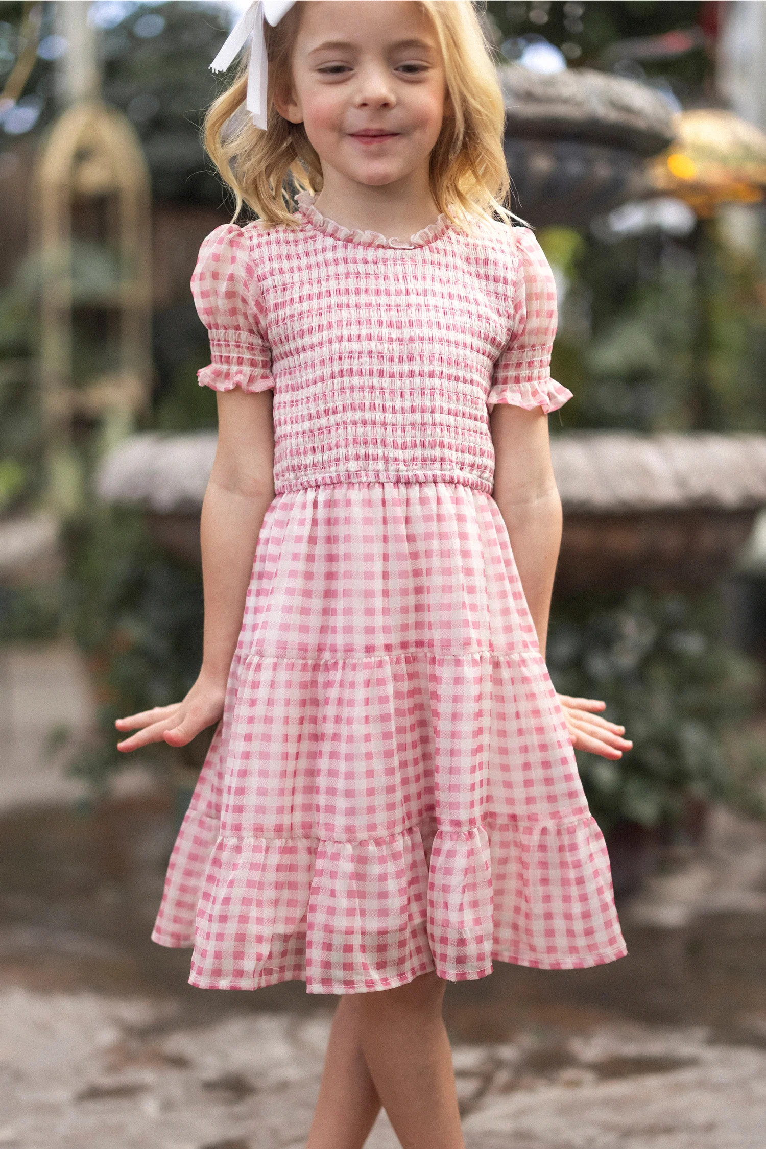 Mini Cordelia Dress in Desert Rose Gingham | Ivy City Co
