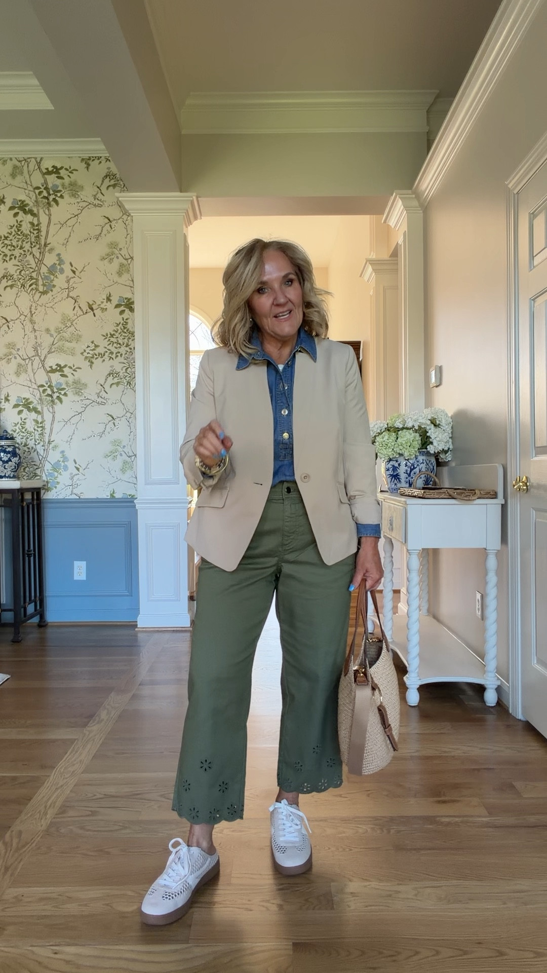 Saw this sudoku packing method and knew I needed to give it a go. I put this travel council together for a work conference, spring, European travel, a week of events with family, or you can just get some really great spring outfit idea ideas. Mostly from Talbots with a really great spring sale going on right now.
Sizes are noted below
Poplin blazer 10 petite
Poplin khaki pants 8 (I wish I had bought the 8 petite, I’ll hem them) 
White blouse size small
Twill jacket medium petite 
Blue patterned pants 8 petite 
Blue sweater large 
Denim popover medium petite 
Satin blouse med petite 
Green pants 8 petite 

Travel capsule work conference spring travel European travel 


#LTKTravel #LTKSaleAlert #LTKOver40