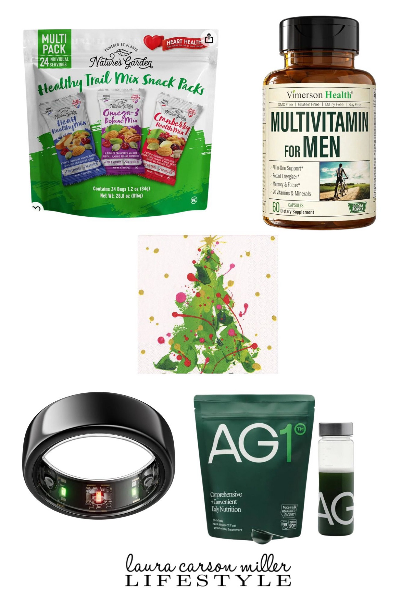 Give your guy a gift pack of health related items to set him up for his best and brightest 2025!
Men’s vitamins, men’s health drink, trail mix snacks, men’s health tracker ring, gifts for him, Heath gifts for men, wellness gifts for men, LCM lifestyle 

#LTKMens #LTKActive #LTKFindsUnder50