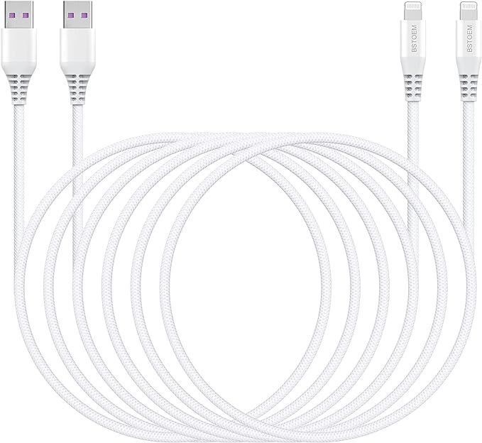 MFi Certified 10ft iPhone Charger Apple Cable 10 Foot 2Pack Lightning Charging Cord for iPhone 13... | Amazon (US)