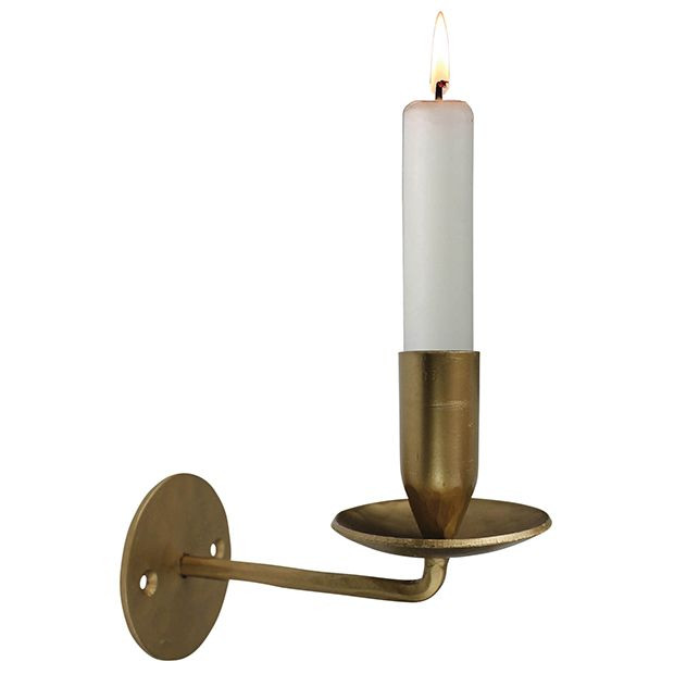 Classic Accents Brass Plated Taper Wall Sconce Set of 2 | Antique Farm House
