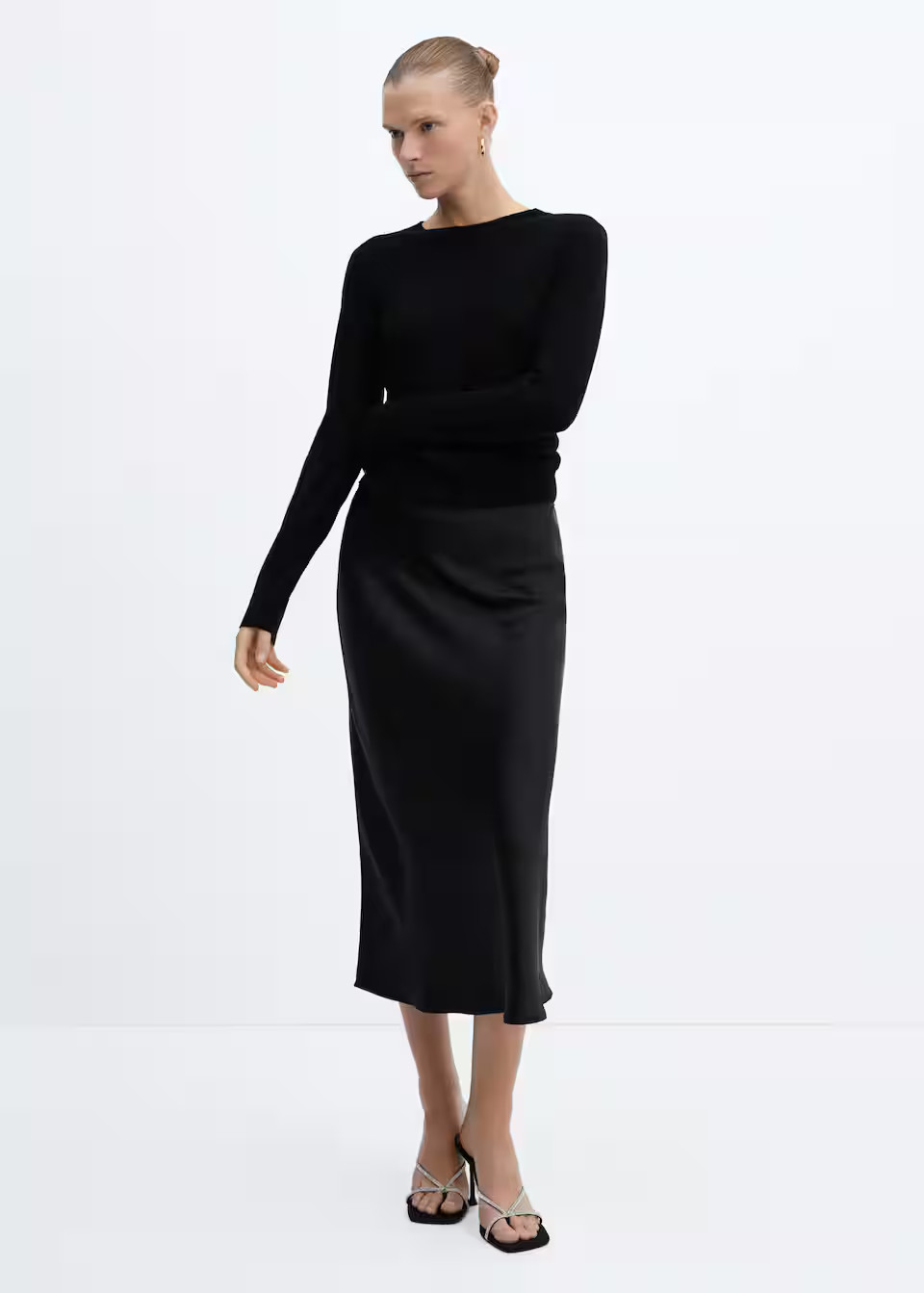Midi satin skirt -  Women | Mango USA | MANGO (US)