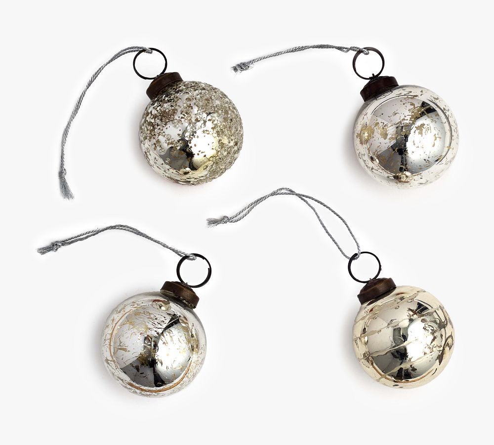 Mouth Blown Round Ornaments - Set of 4 | Pottery Barn (US)