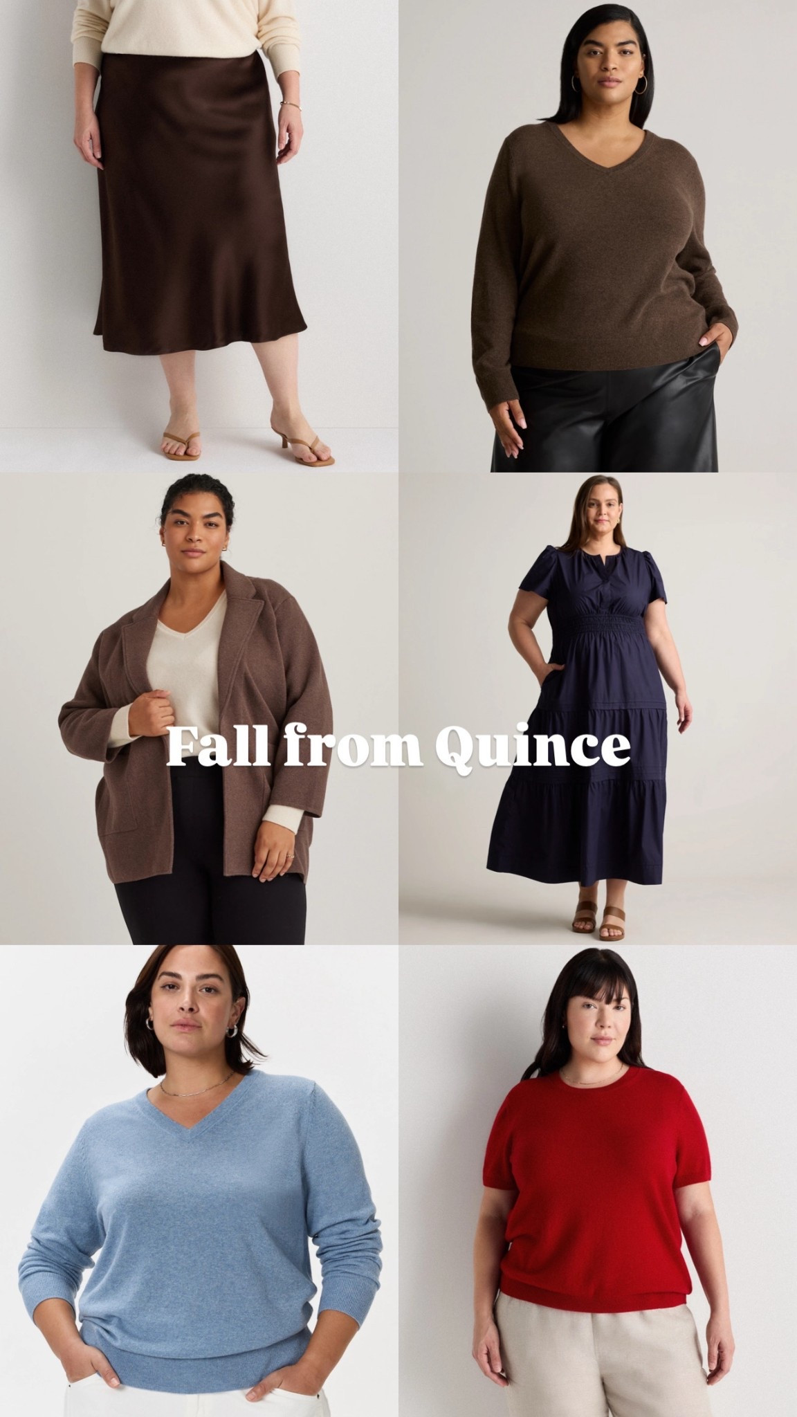 Fall from Quince, all of these are available in standard and plus 

#LTKSeasonal