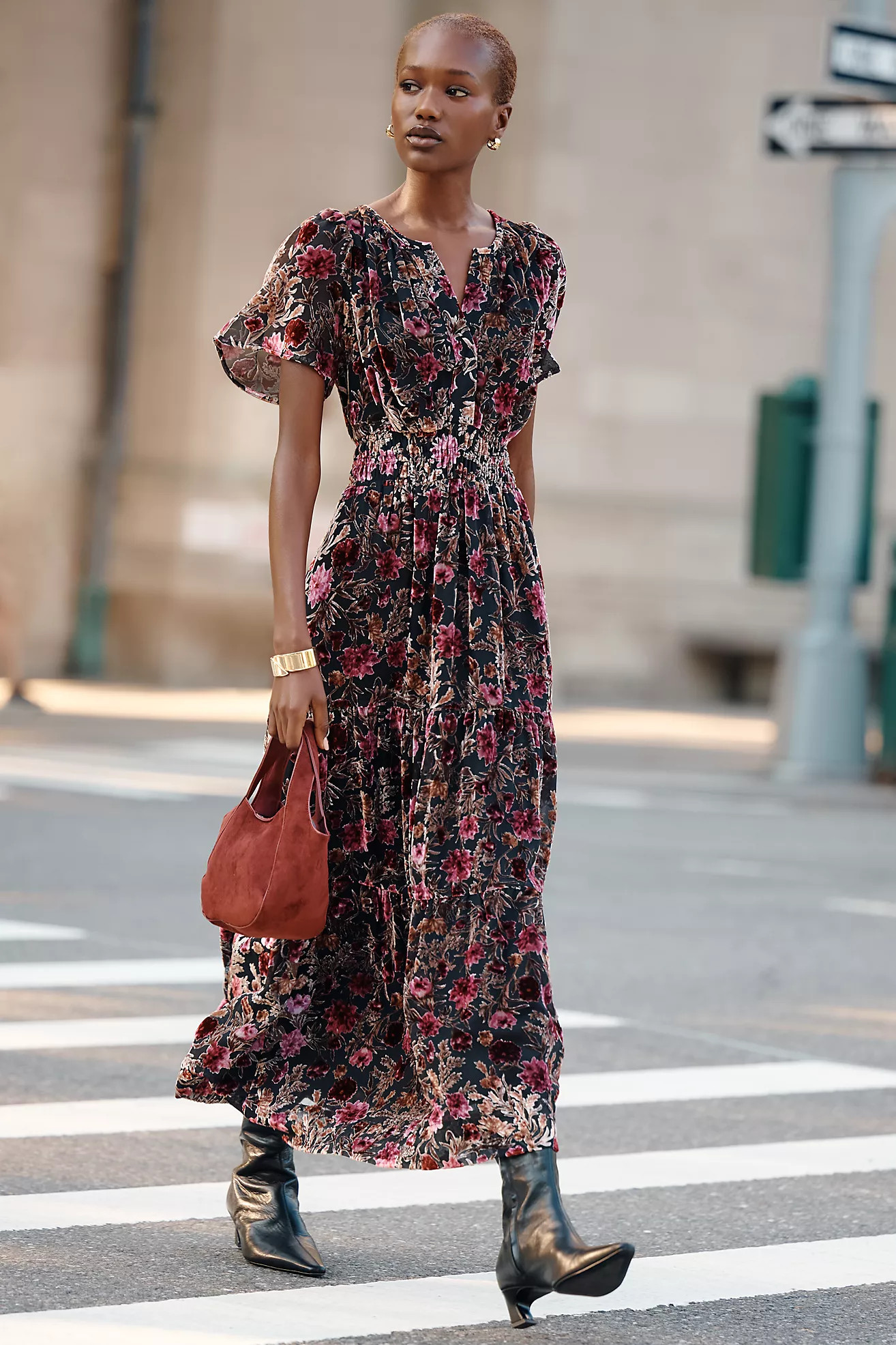 Somerset Velvet Maxi Dress | Anthropologie (US)