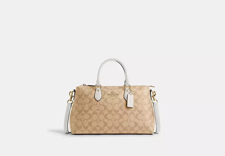 Coach Outlet Georgia Satchel In Signature Canvas - Beige | Coach Outlet US
