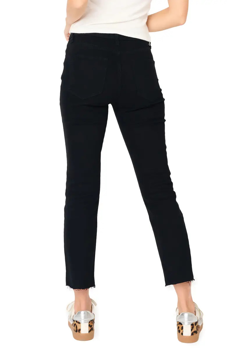 Essential High Waist Raw Hem Crop Jeans | Nordstrom