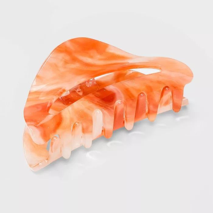 Acrylic Open Center Claw Clip - A New Day™ Peach Orange | Target