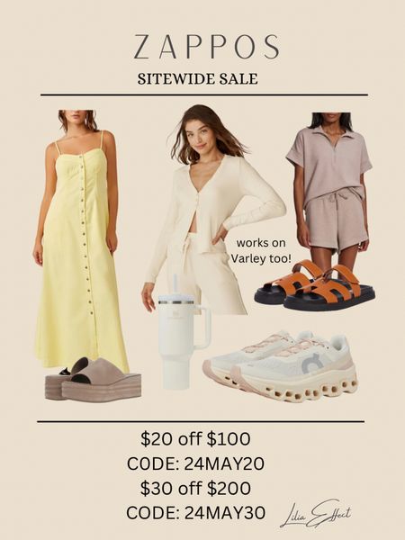 Rare Sale SITEWIDE at Zappos! Includes everything from STANLEY, Varley, FREE PEOPLE, On Cloud, Hoka, Birkenstock, New Balance, Herschel, North Face, Ugg, and so much more!! 

$20 off $100
Code: 24MAY20
$30 off $200
Code: 24MAY30

#LTKStyleTip #LTKShoeCrush #LTKSaleAlert