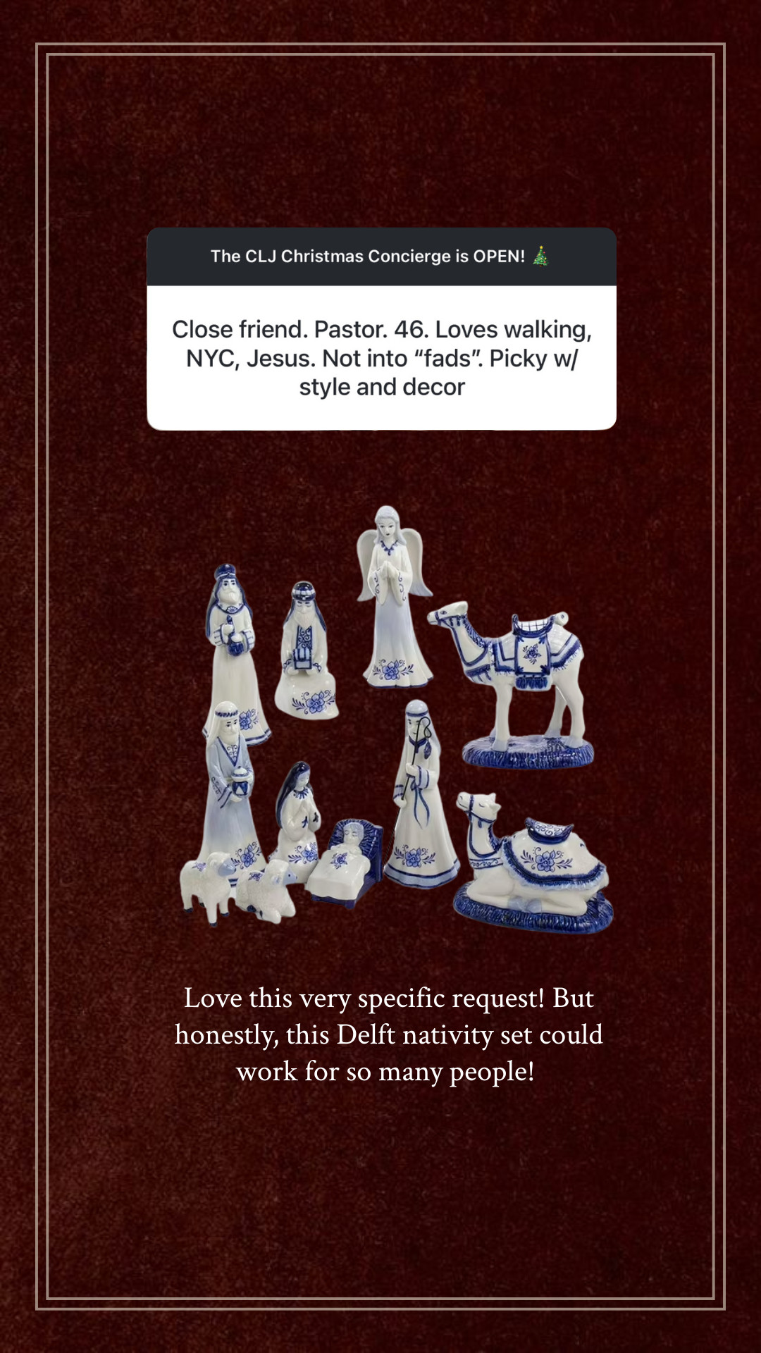 CLJ Christmas Concierge: gift idea - Delft nativity set 

 #LTKCyberWeek #LTKGiftGuide #LTKHome
