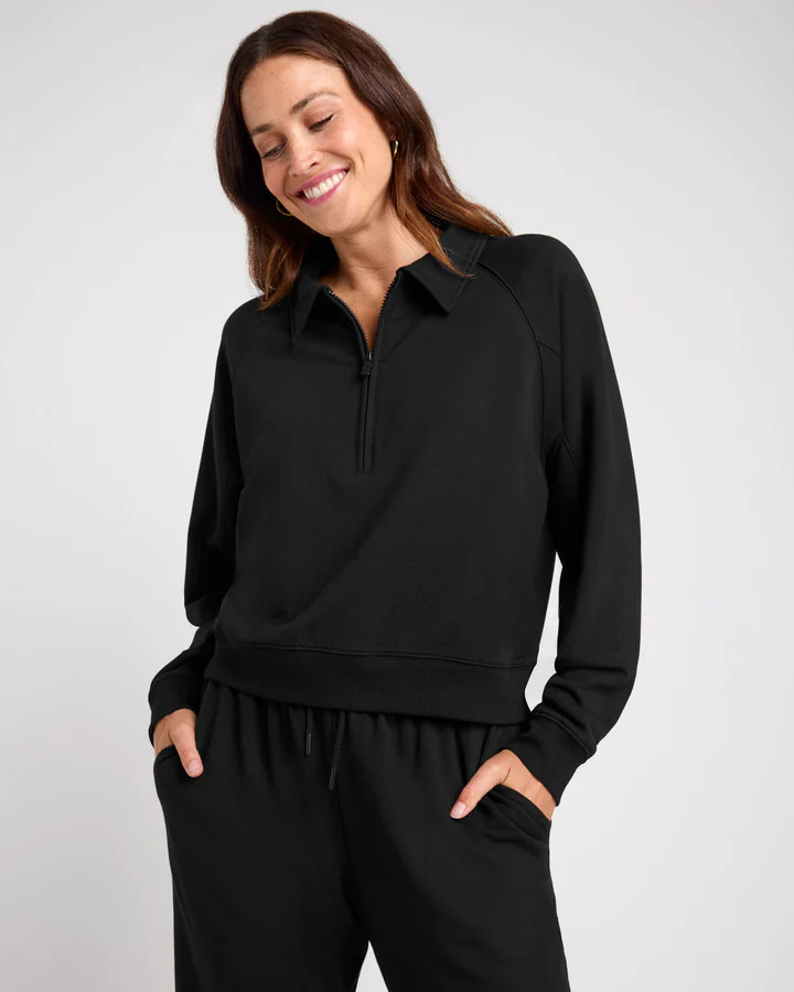 French Terry LYR Half-Zip Sweatshirt | Splendid