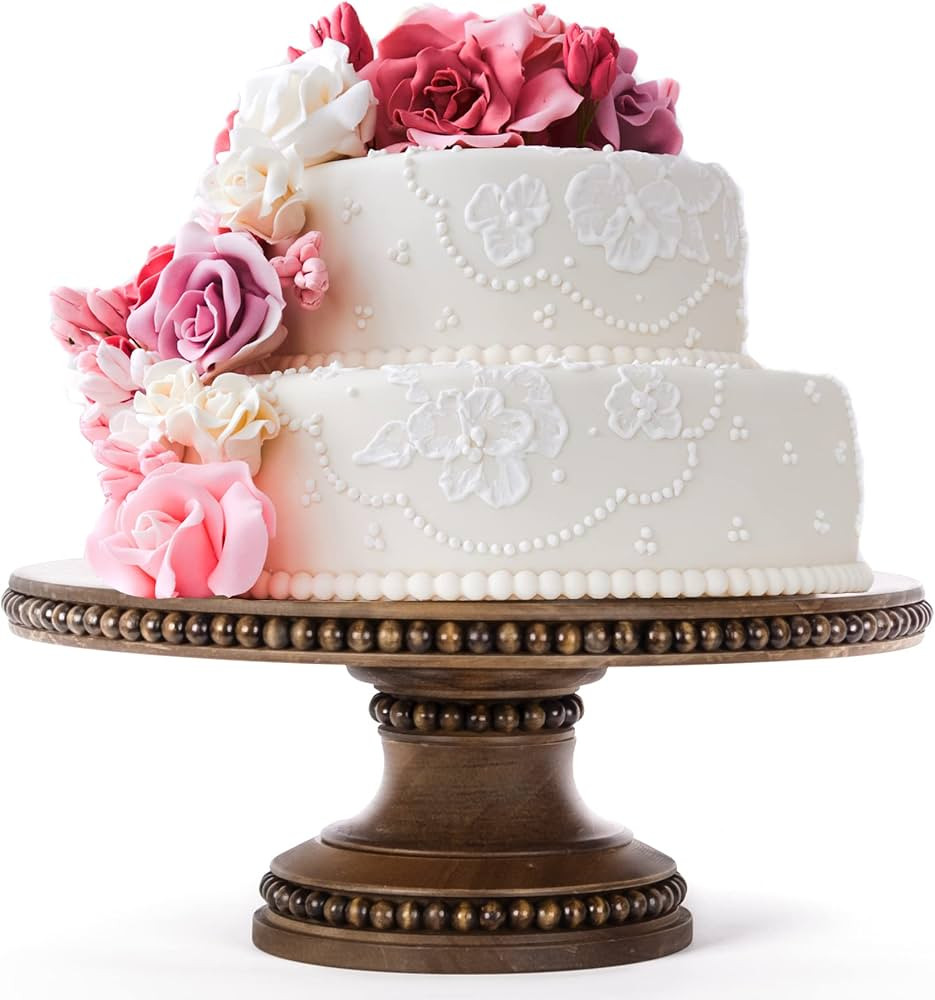 SMAAFIT 12 Inch Solid Cedar Wood Mud Pie Cake Stand for Wedding Decorative Display Serving Platte... | Amazon (US)