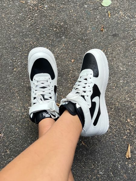 Loving these Nike high top Air Force 1. The combo of black and white you can wear with anything! 

#LTKshoecrush #LTKstyletip