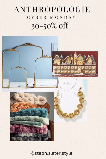 Anthropologie cyber Monday.  Viral mirror on sale! Gorgeous statement necklace. This amazing blanket is huge and so cozy. Sale. Gift guide. Home 

#LTKCyberWeek #LTKsalealert #LTKGiftGuide