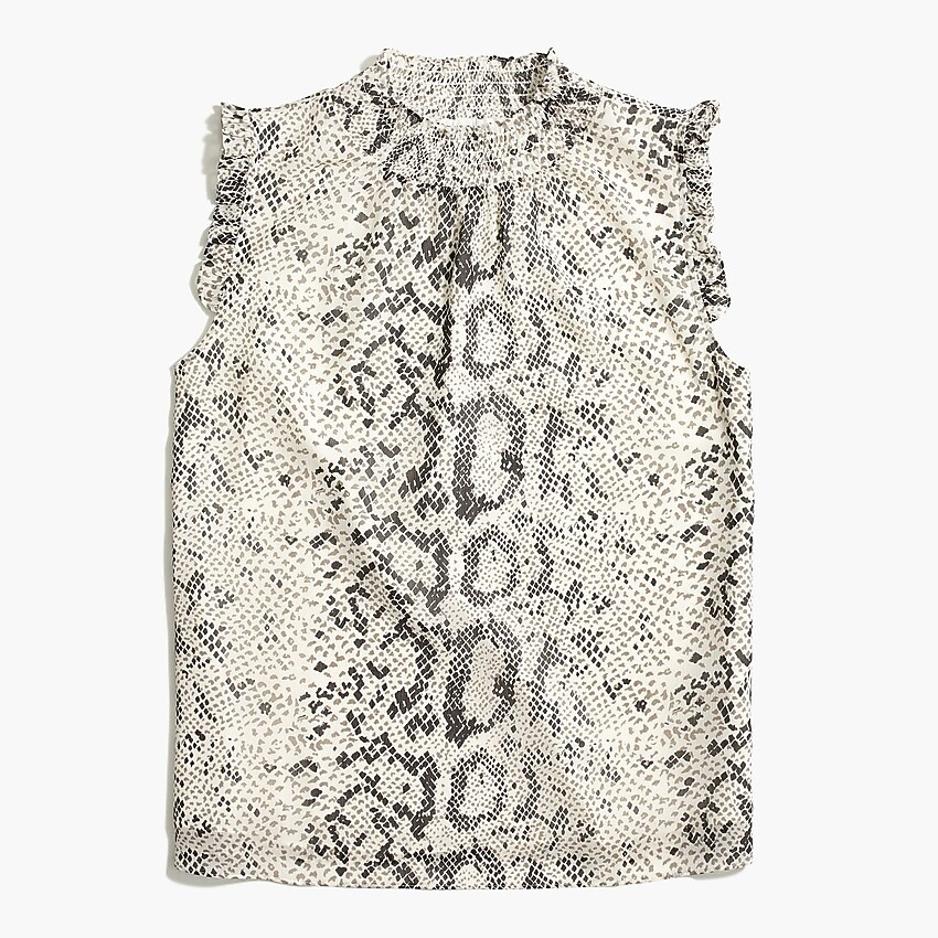 Snakeskin mockneck tank top | J.Crew Factory