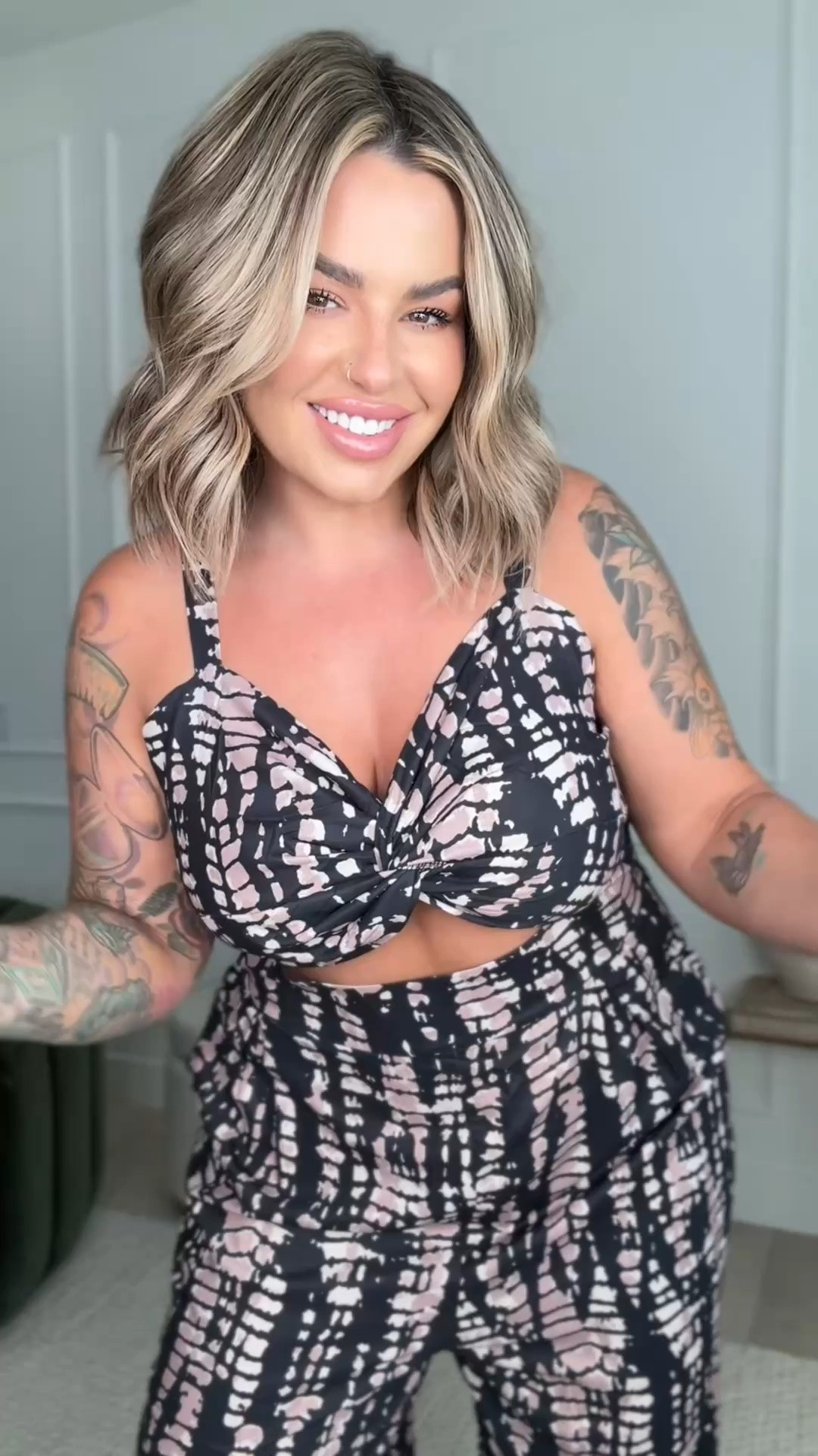 Jumpsuit xl it’s a little big in the chest I could have done L wearing with my cakes nip covers also linked. 
Bag is old no link sorry. 
#amazon #jumpsuit #summeroutfits #midsize #ootd

#LTKMidsize #LTKootd #LTKgrwm