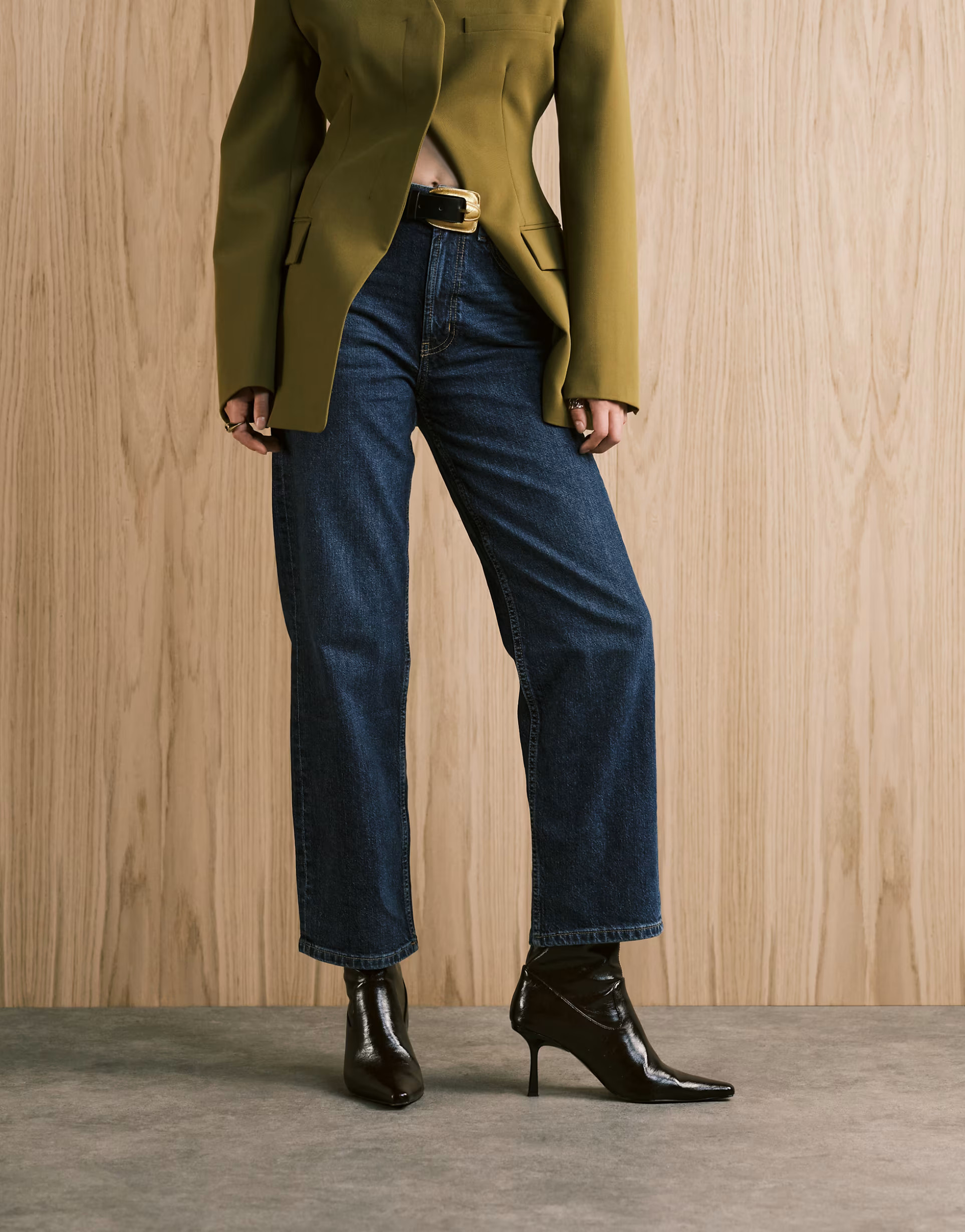 ASOS DESIGN ankle grazer comfort stretch straight leg jeans in dark wash | ASOS (Global)