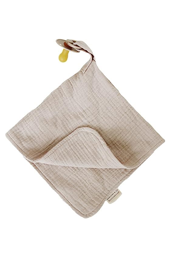 Organic Cotton Muslin Baby Blanket with Snap Closure, 100% Organic Cotton Muslin Lovey Blanket wi... | Amazon (US)