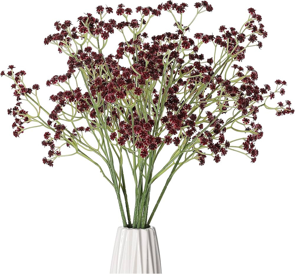XIUER 10Pcs Baby Breath/Gypsophila Artificial Fake Silk Plants Wedding Party Decoration Real Touc... | Amazon (US)