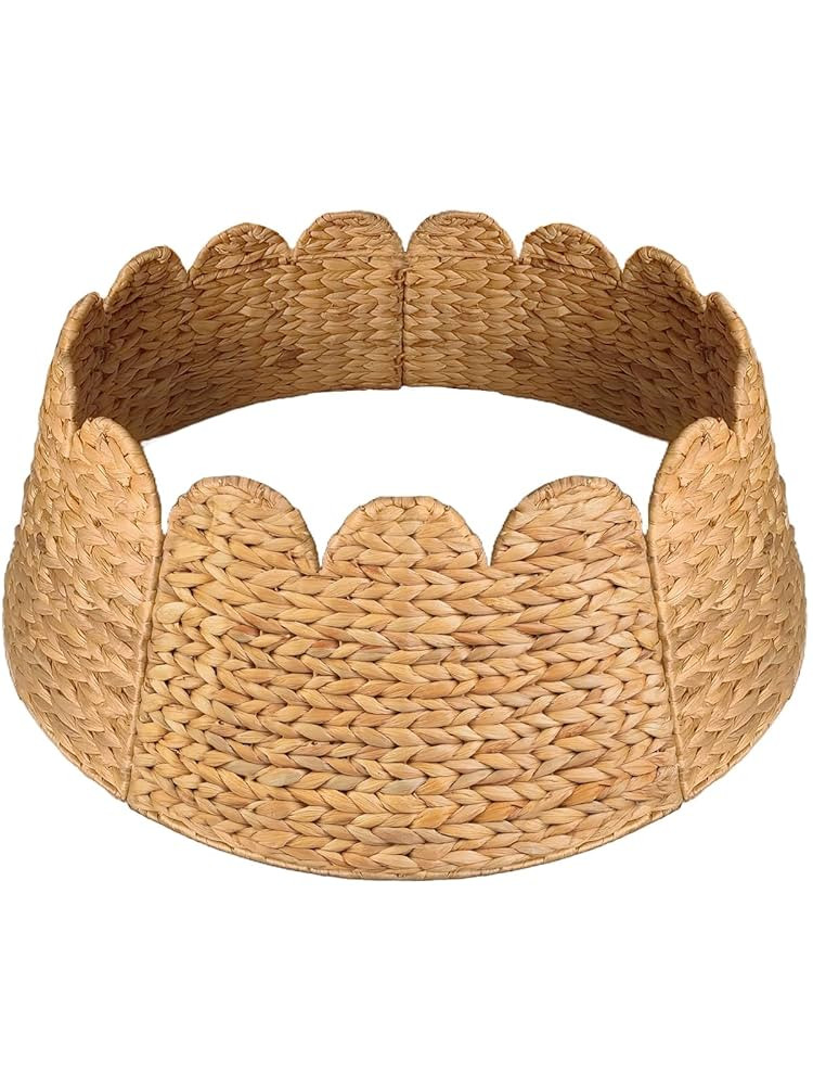 Christmas Tree Collar, 28" Woven Hyacinth Xmas Tree Collar for Artificial Trees, Woven Tree Stand... | Amazon (US)