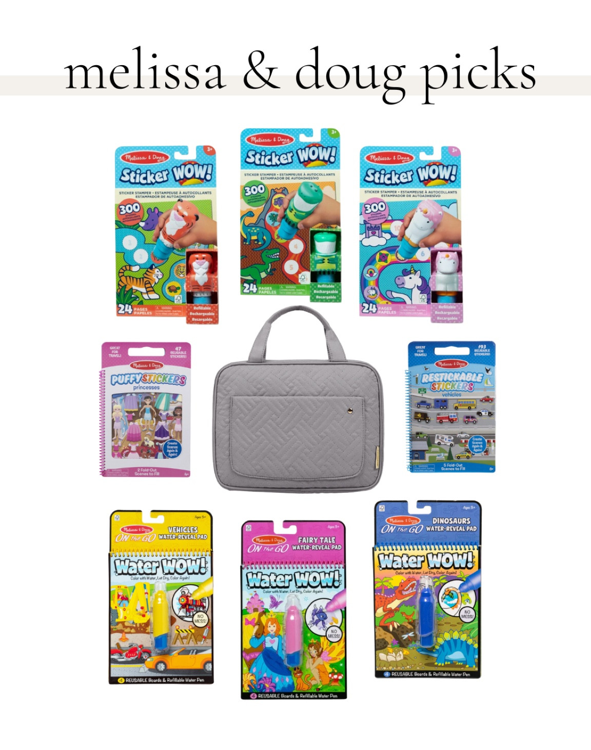if you have a road trip, plane ride, or summer travel with kids, Melissa & Doug makes the best stuff for kids! also awesome for restaurants & siblings on the sidelines - keeps them busy! and the toiletry case is the PERFECT size for water wow & sticker wow 

#LTKKids #LTKFamily #LTKxWalmart