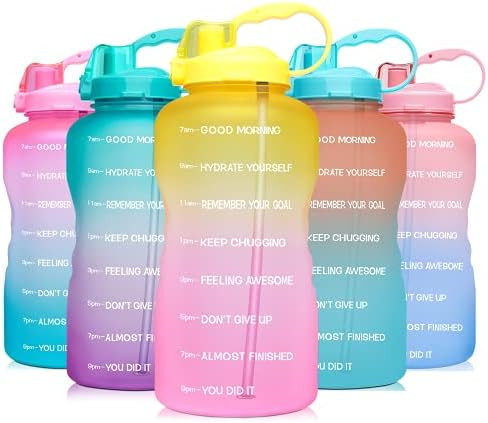 Venture Pal 64 OZ Water Bottle with Motivational Time Marker & Straw - Leakproof BPA Free Reusable F | Amazon (US)