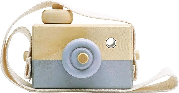 Baby Toy Wooden Mini Camera Toy, Baby Kids Cute Mini Sharpe Toy, Neck Hanging Photographed Props ... | Amazon (US)