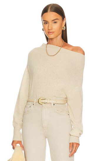 Lori Off Shoulder in Bisque Melange | Revolve Clothing (Global)