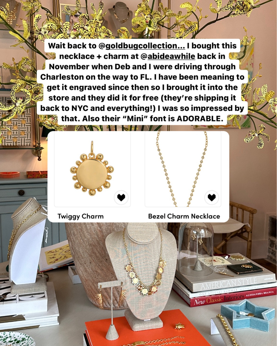 The darling bezel necklace and beaded charm that I’m having engraved with my initials! 🪲✨ #charm #necklace #goldjewelry 

#LTKFindsUnder100 #LTKGiftGuide #LTKStyleTip