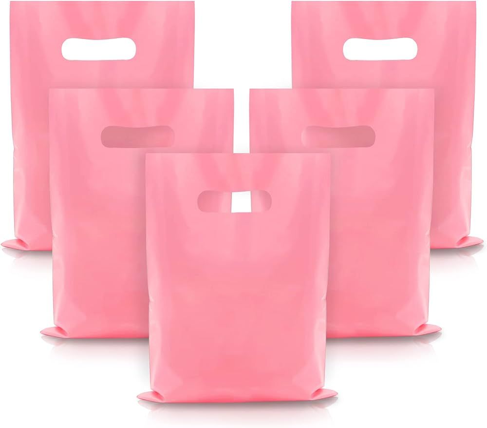 TOSPARTY 40PCS Pink Plastic Gift Bags Candy Bags Die Cut Plastic Bags are Sturdy and Durable Part... | Amazon (US)
