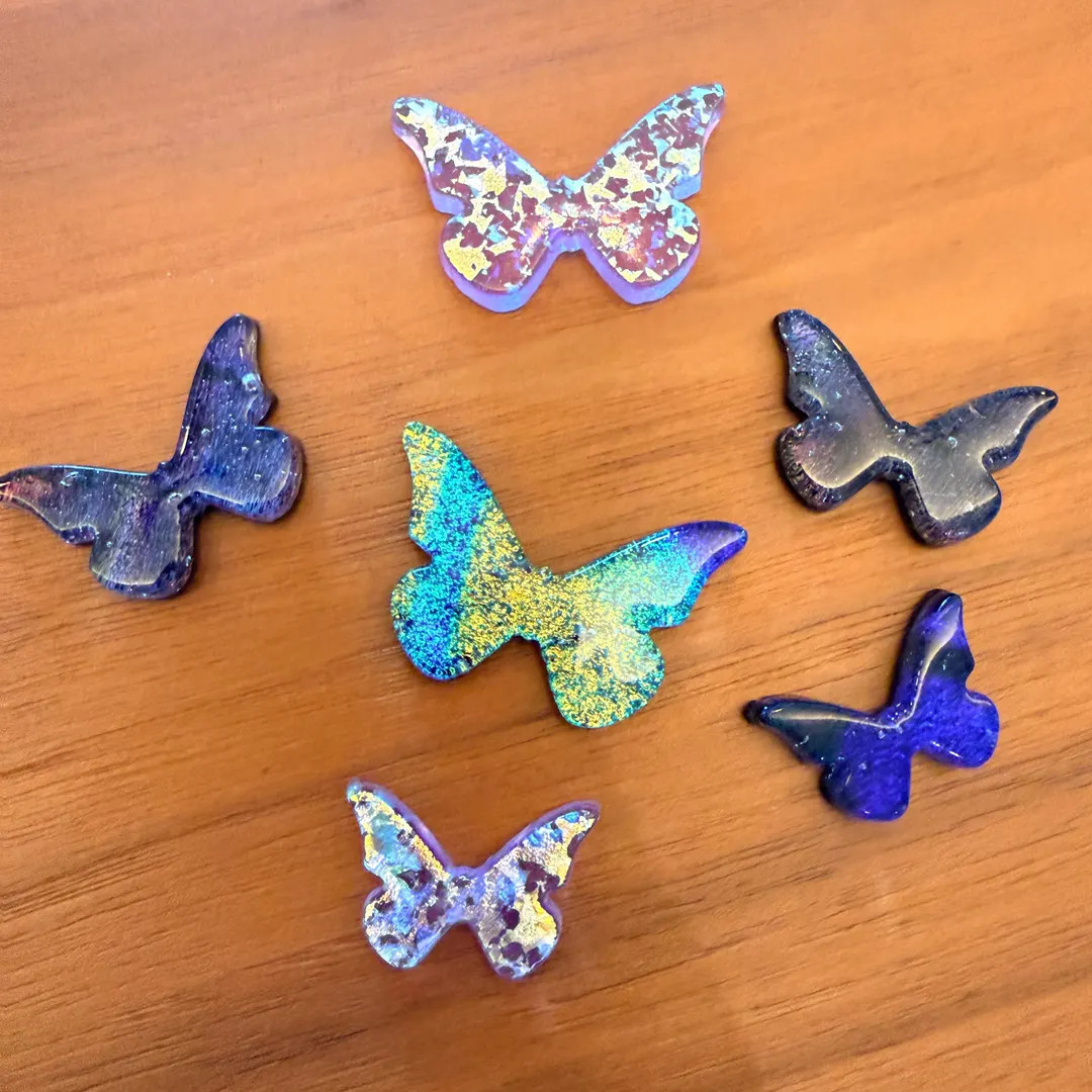 COE 90 Dichroic Butterfly Shape, Waterjet Cut Butterflies, Glass Fused Glass Art, Kiln-firing, Je... | Etsy (Global)