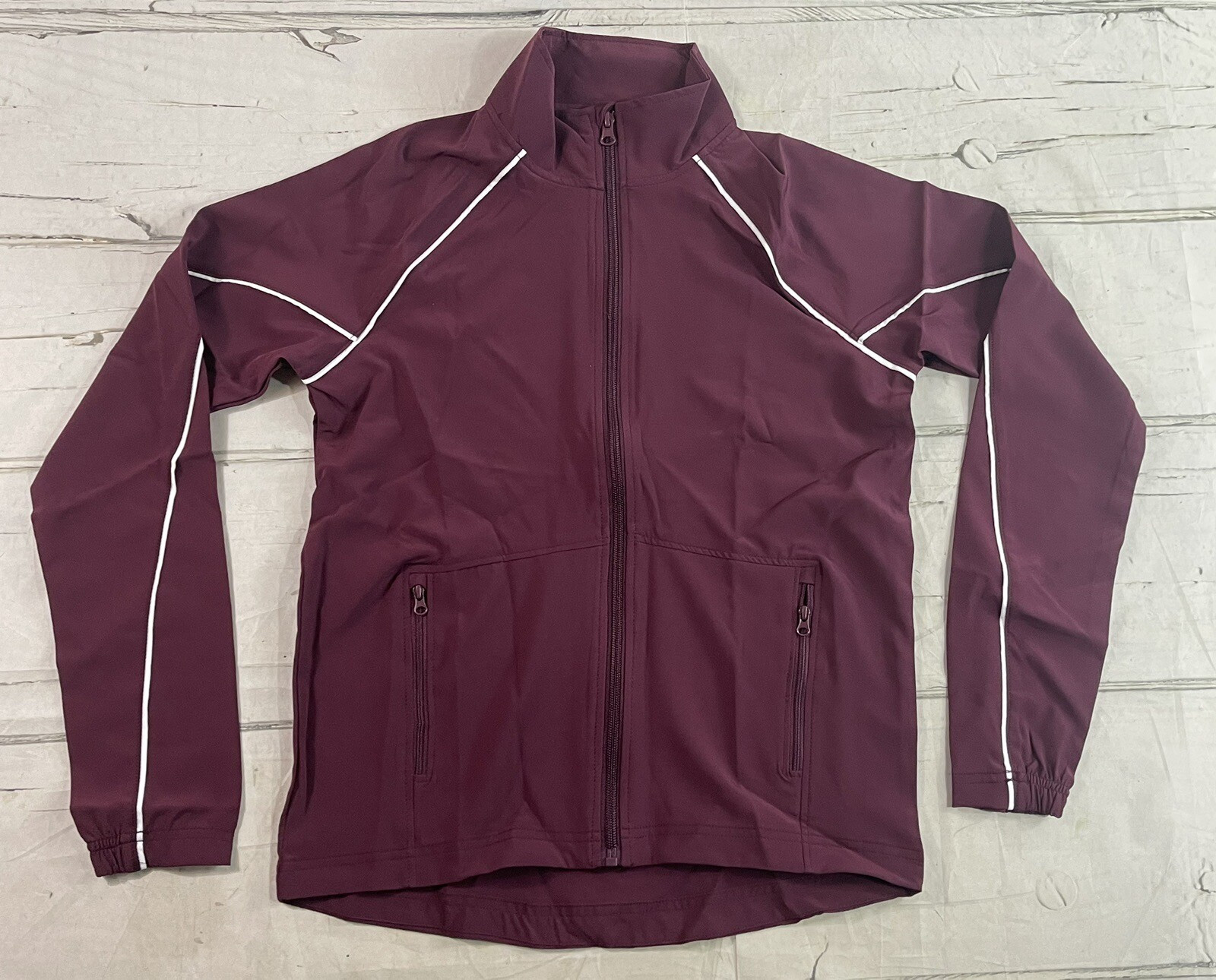 Soffe Womens Junior Classic Maroon Lightweight Warmup Jacket Full Zip/Pocket NEW | eBay US