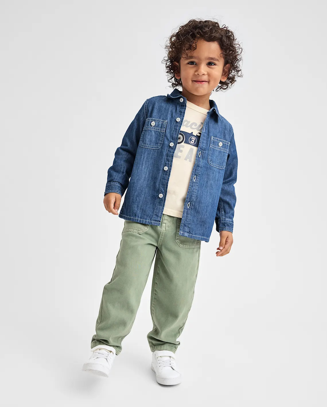 Baby And Toddler Boys Garment Dyed Barrel Jeans - green | The Children's Place