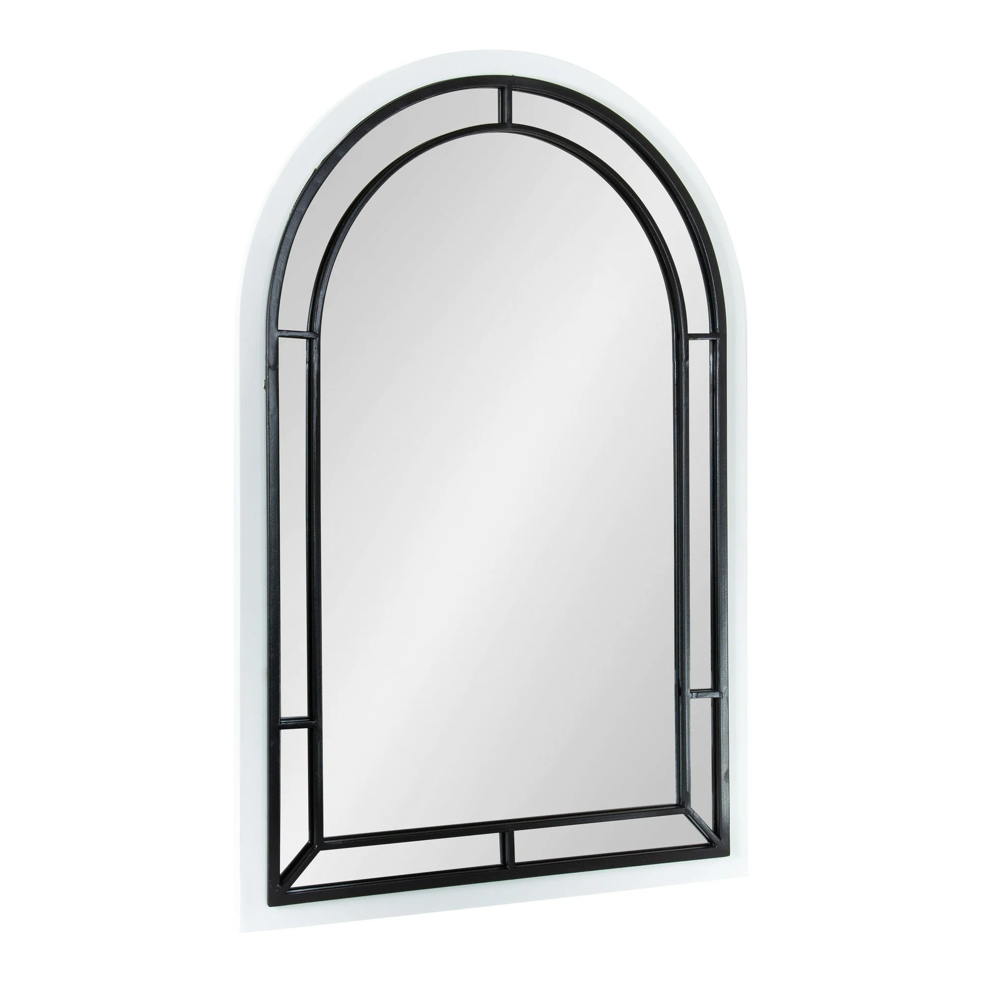 Kate and Laurel Audubon Farmhouse Wall Mirror, 24 x 36, White, Modern Arched Mirror for Wall | Walmart (US)