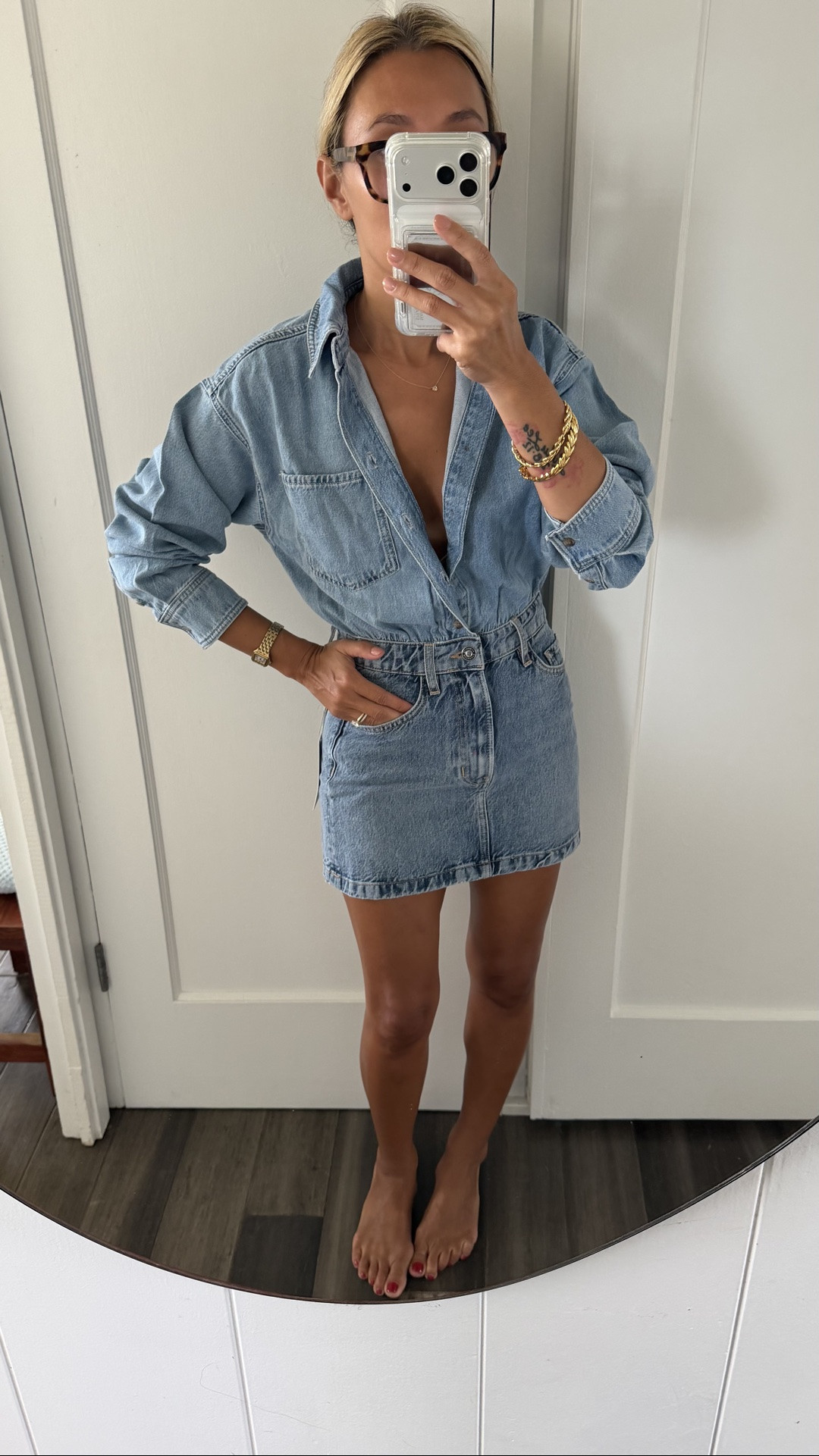 I loooooove this denim dress omg. Wearing a size 23. I’m 5 ft 100 pounds. I suggest NOT sizing down. Stay TTS.

#LTKPetite #LTKOver40 #LTKootd