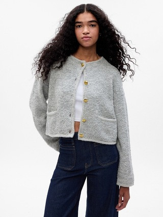 Recycled Cropped Sweater Cardigan | Gap (US)