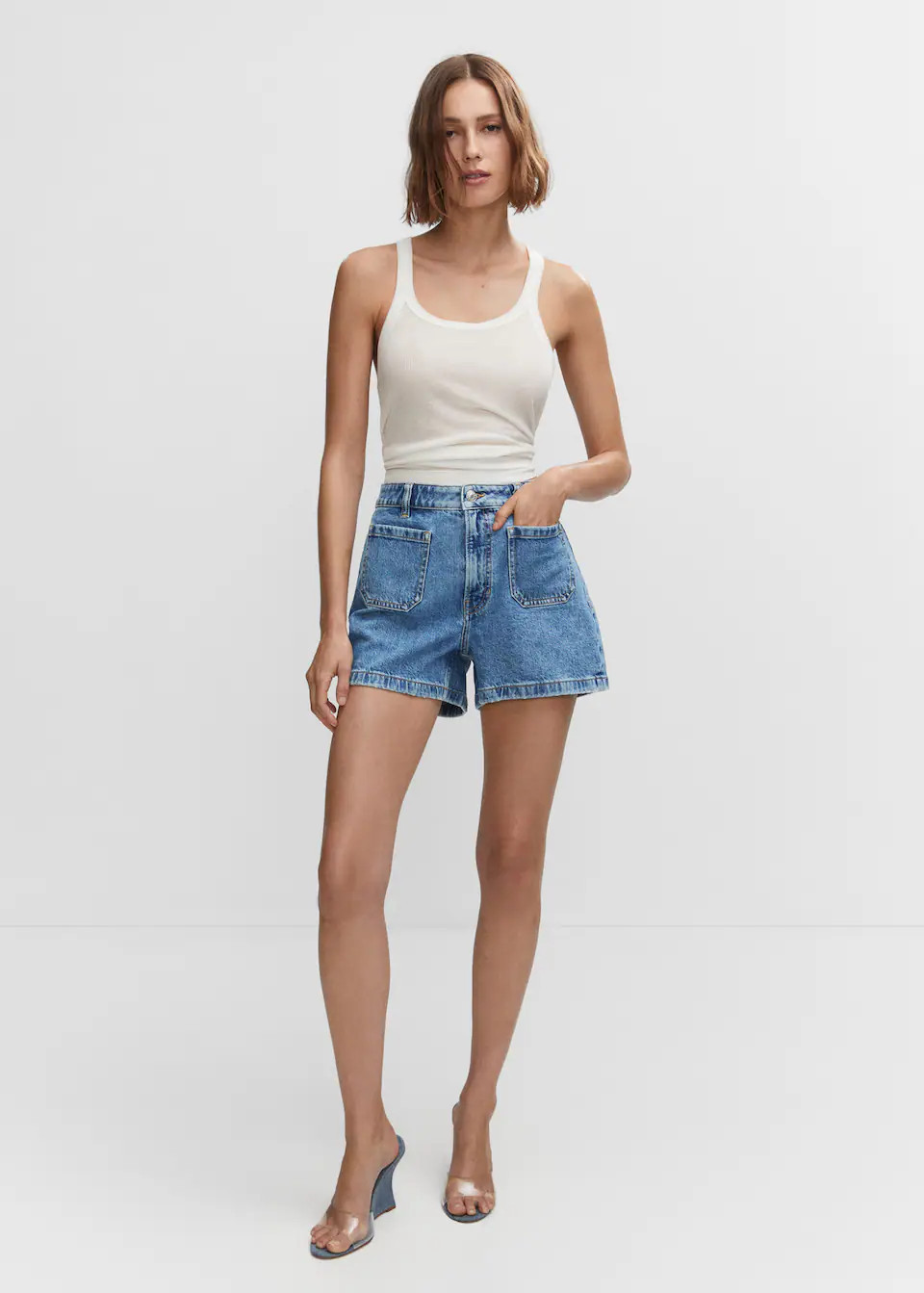 Denim shorts with pockets | MANGO (UK)