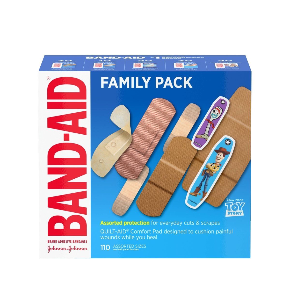Band-Aid Adhesive Bandages Family Assorted Pack - 110ct | Target