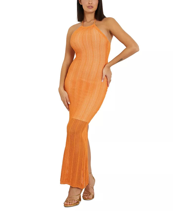 Women's Sophie Halter Maxi Sweater Dress | Macy's