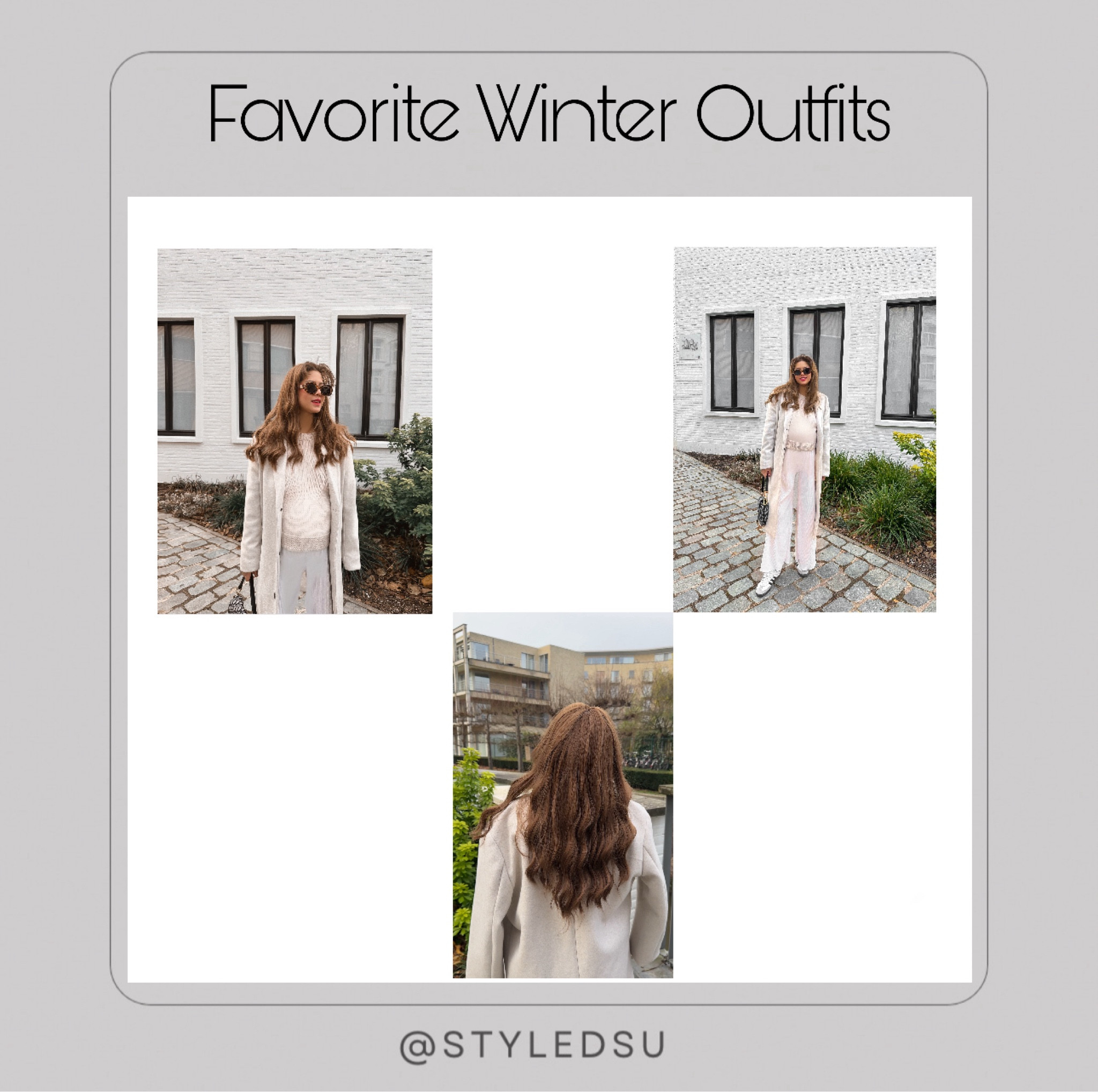 White wool coat. 
White sweater. 
Celine sunglasses. 
White trousers. 

Triomphe 52mm Oval Sunglasses
CELINE 
Havana smoke. Color: Shiny Classic Havana/ Smoke. 
Maternity pants. 

Remi Straight Leg Crepe Twill Maternity Pants
Tiffany Rose 
Maternity. 
White Maternity pants. 
Adidas samba . Gender Inclusive Samba OG Sneaker
adidas . 

3rd trimester essentials.
Ltk bump. 
Pregnancy. 
Pregnancy safe products.



#LTKSeasonal #LTKfindsunder100 #LTKHoliday