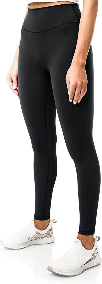 Kamo Fitness Serenity No Front Seam Leggings 25" Inseam Yoga Pants High Waisted Soft Workout Tights | Amazon (US)