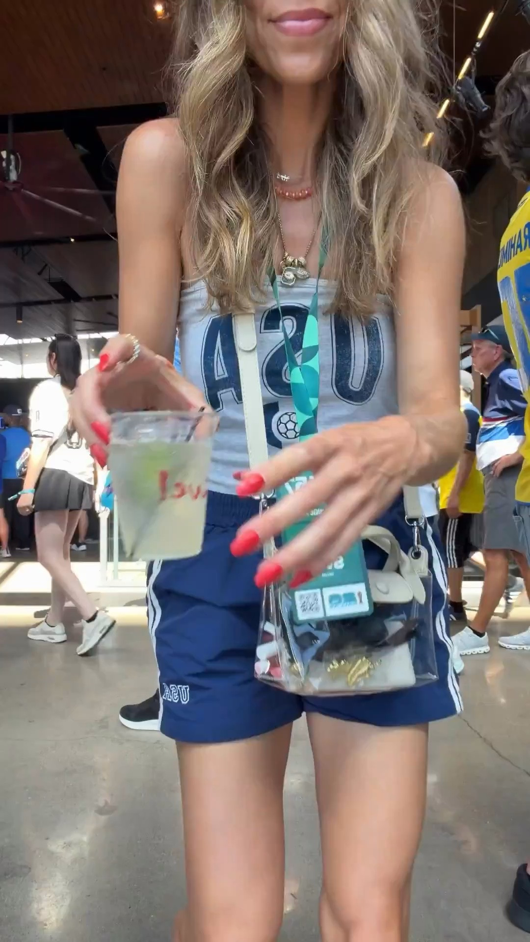 USA tube top and USA track shorts target!
