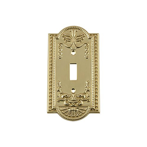 Nostalgic Warehouse 720070 Meadows Switch Plate with Single Toggle, Unlacquered Brass | Amazon (US)