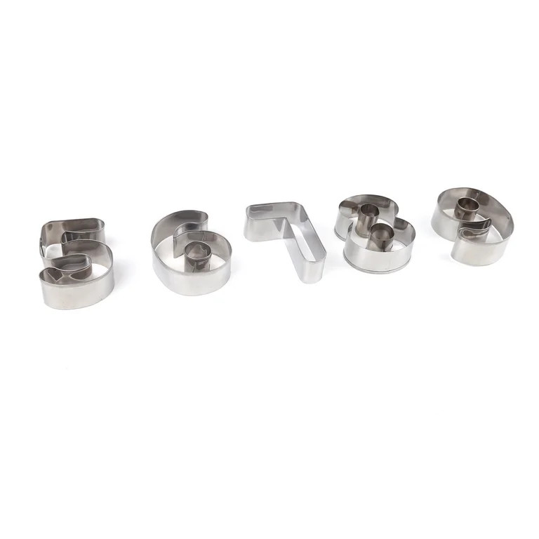 Way to Celebrate Alphabet and Numbers Cookie Cutter Set, Stainless Steel, 36 Ct | Walmart (US)
