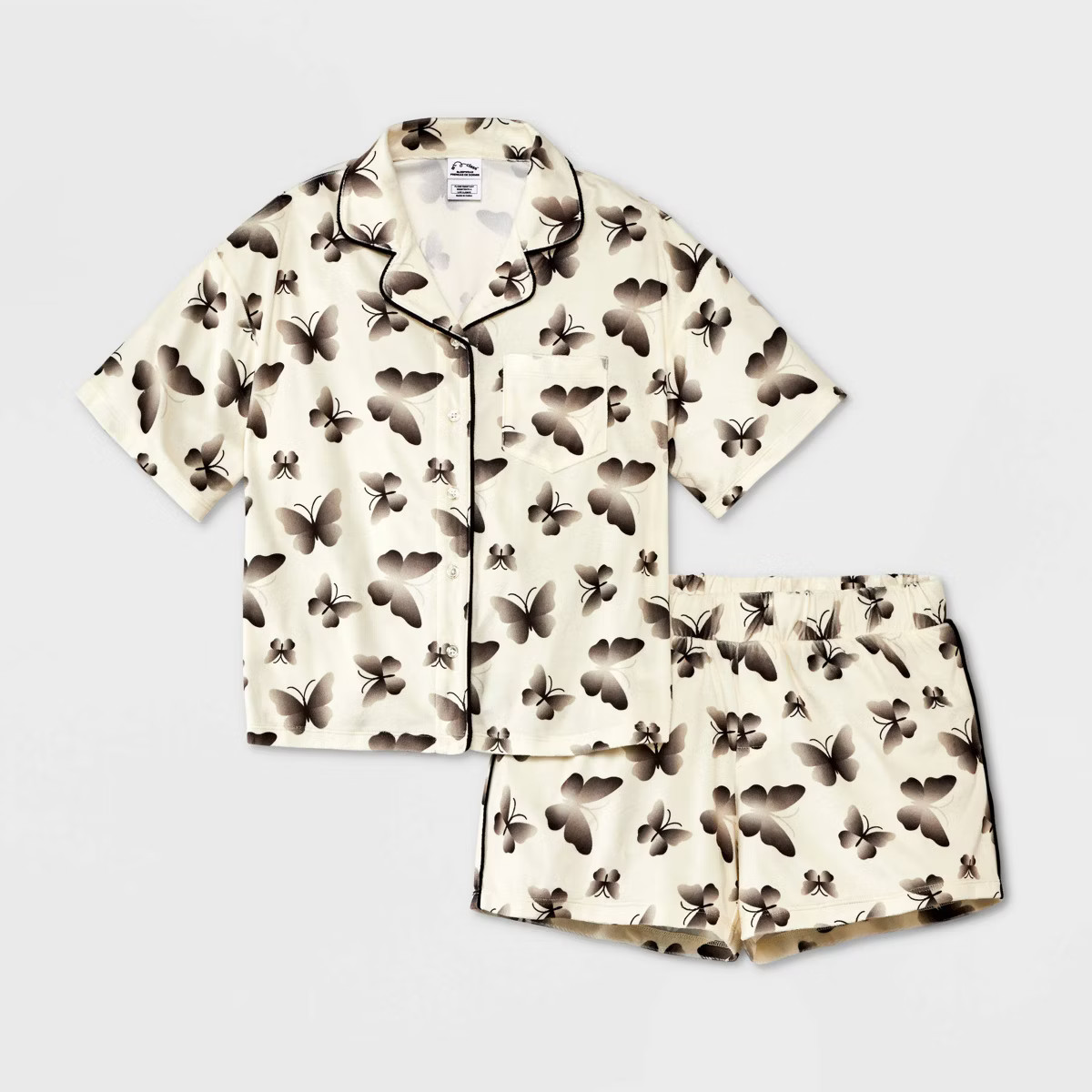 Girls' Short Sleeve Button Up Pajama Set - art class™ | Target