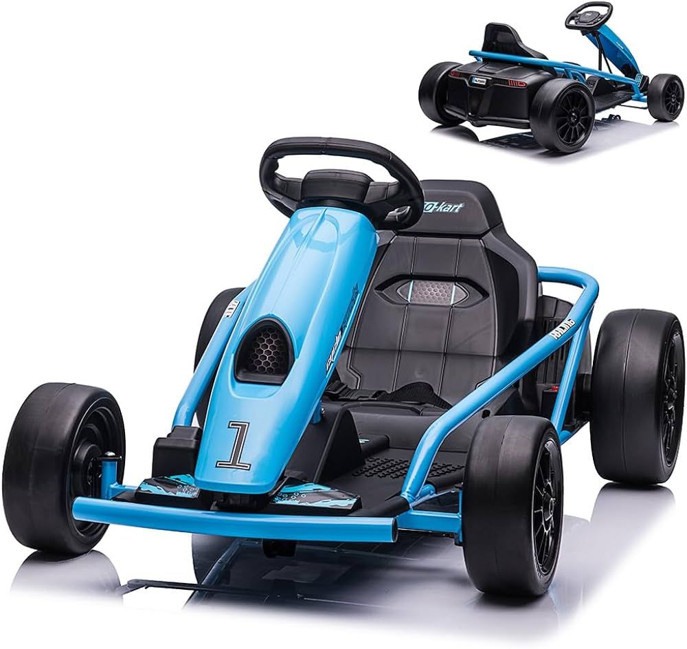 Ride on Go Kart for Kids, 24V 9Ah Battery Two 300W Motors, 8MPH Fast Drifting Circling Car, Elect... | Amazon (US)