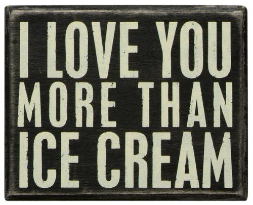 Primitives by Kathy Box Sign, 5 by 4-Inch, More Ice Cream | Amazon (US)