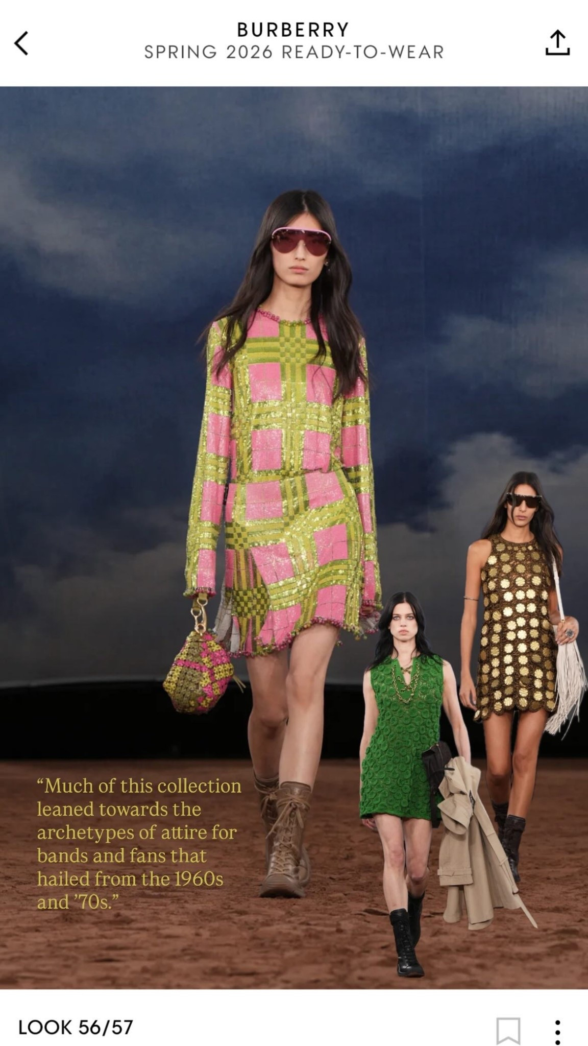“Much of Burberry’s collection leaned towards the archetypes of attire for bands and fans that hailed from the 1960s and ’70s.” 

#LTKStyleTip #LTKParties #LTKFallSale